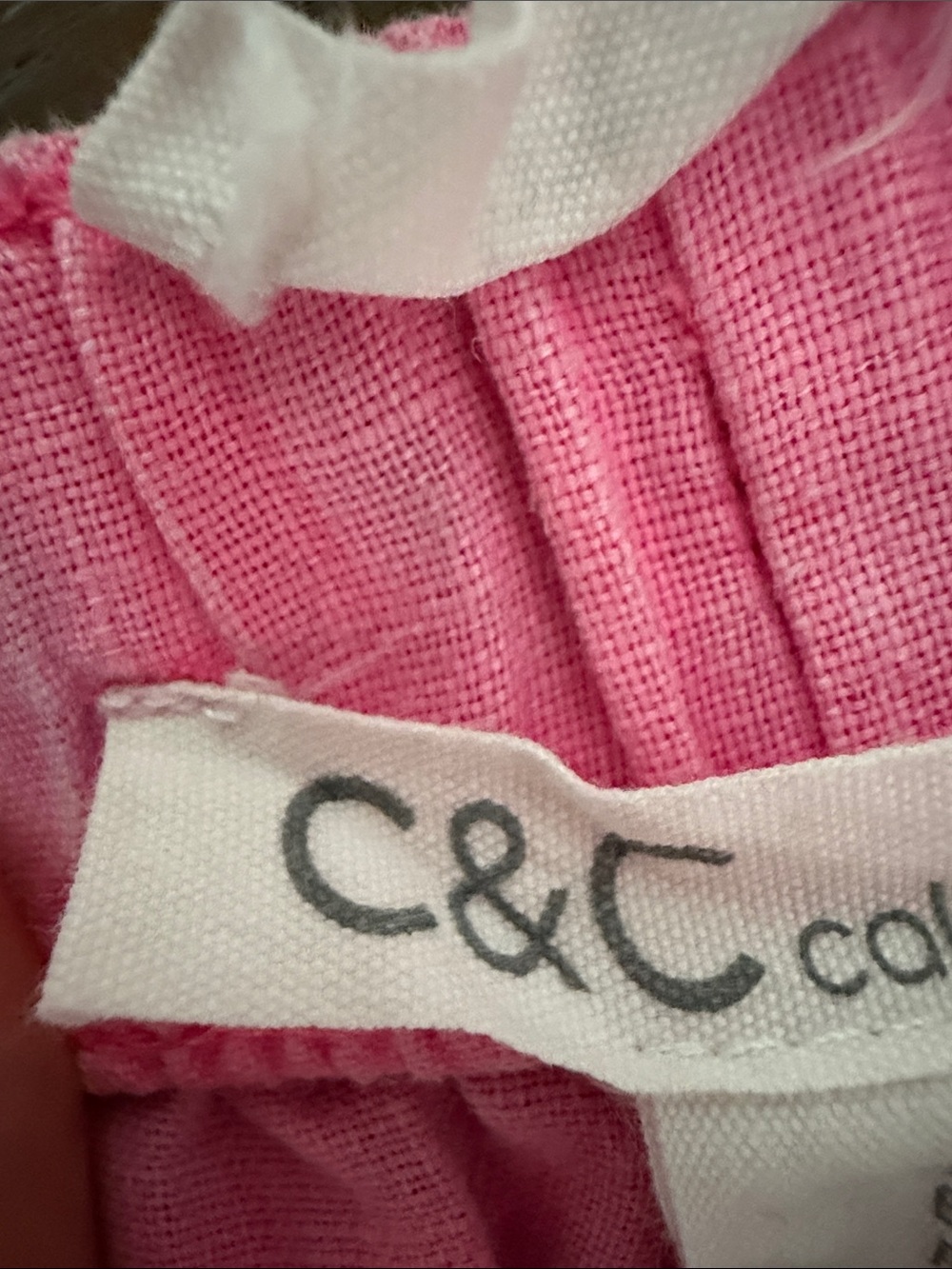 C&C California Pink Drawstring Linen-Blend Athletic Shorts - Picture 2 of 4